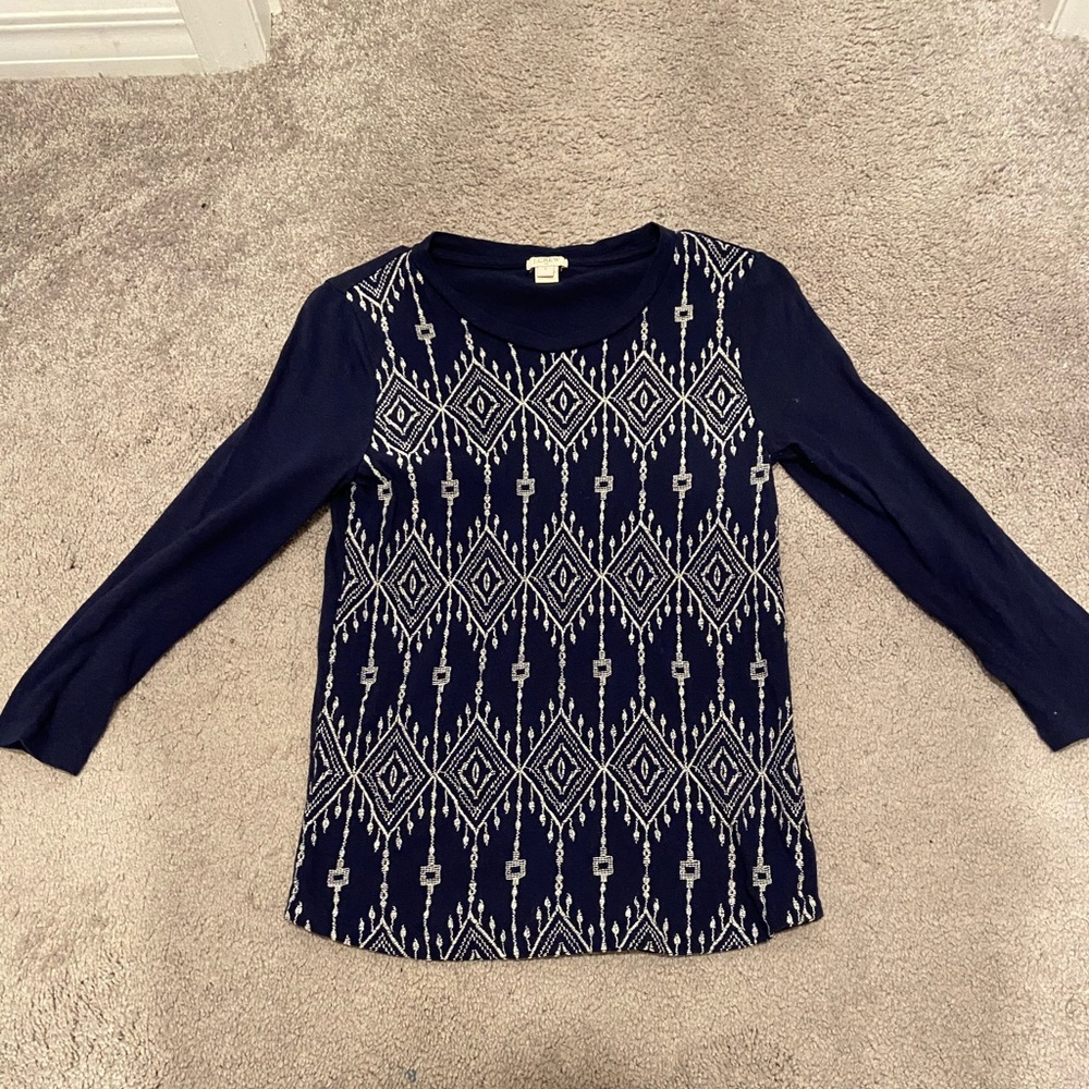 Navy 3/4 Sleeve Tee